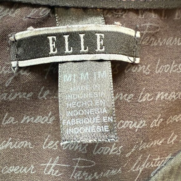 Elle Women’s Scrub Top M Black EL620 Stretch Panels & Pockets Lightweight Modern - Picture 2 of 7